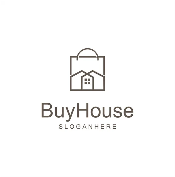 Промисловий Пакет House Market Logo Home Buying Logo Design Купуйте — стоковий вектор