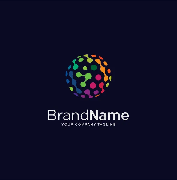 Elemento Colorido Logotipo Molécula Abstrata Vetor Ações Design Logotipos Circle —  Vetores de Stock