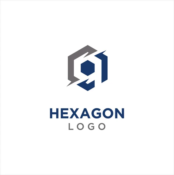 Resumen Cube Hexagon Logo Design Illustration Hexagon Building Logo Design — Archivo Imágenes Vectoriales