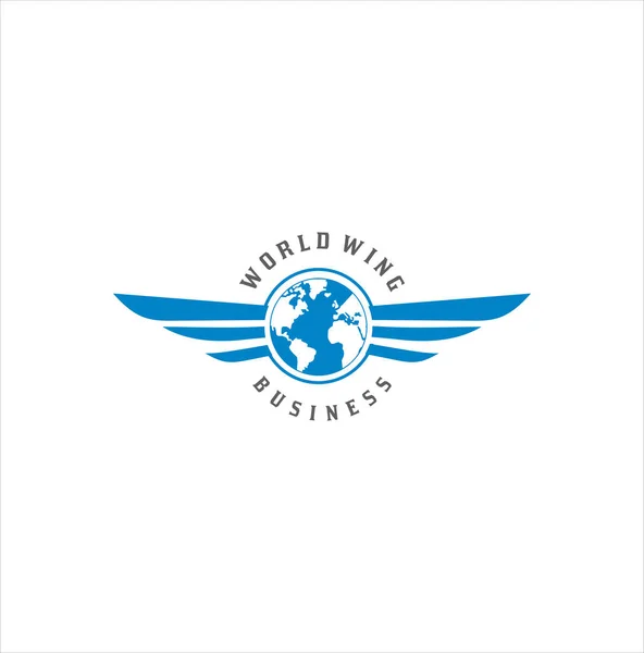 Business Global Wing Logo Icon Design Vector Business Global Logo — Stock Vector