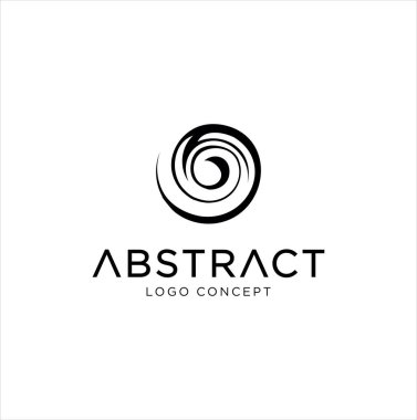 Soyut Su Girdap Logosu Tasarım Şablonu. Spiral logo tasarım şablonu