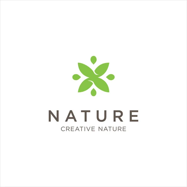 Freshh Organic Leaf Logo Designs Inspiráció Természet Zöld — Stock Vector