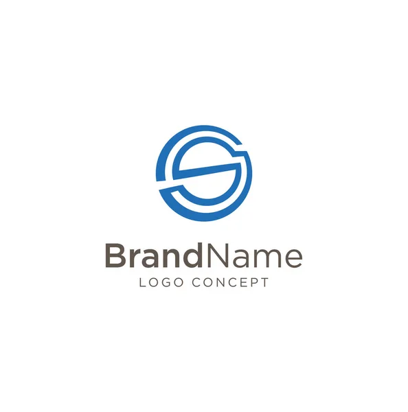 Letter Circle Logo Line Design Template Letter Logo Vector — Stock Vector