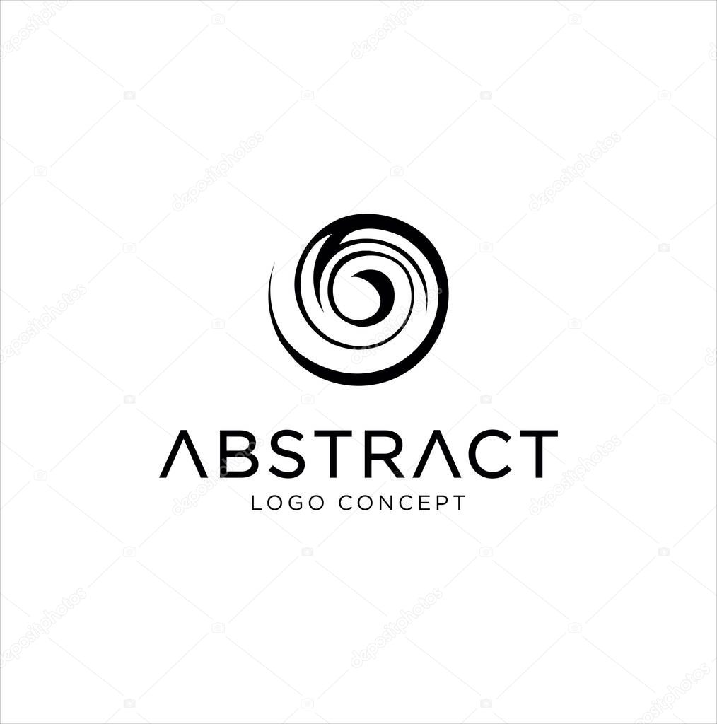 Abstract Water Swirl Logo Design template . Spiral logo design template