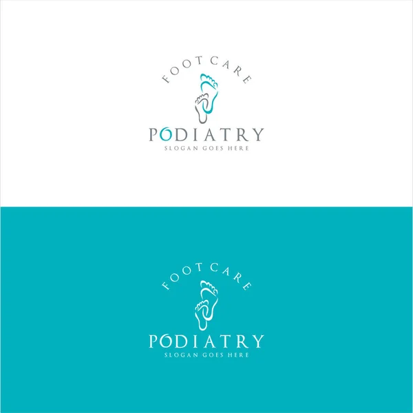 Логотип Podiatry Ізольований Білому Тлі Догляд Ногами Дизайн Піктограм Логотипу — стоковий вектор