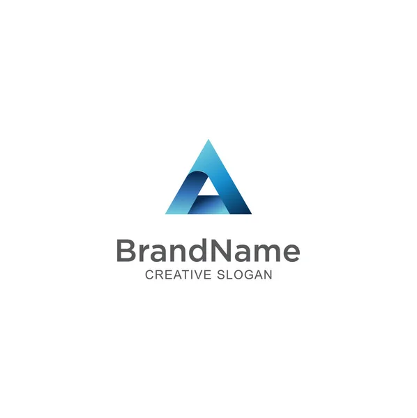 Carta Tecnologia Logo Design Vector Letter Abstract Triangle Logo Modelo —  Vetores de Stock
