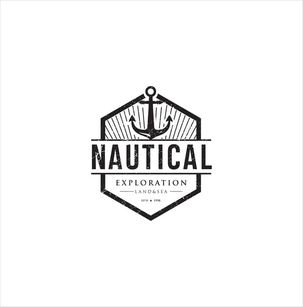 Námořní Logo Odznaky Etikety Royalty Free Cliparts Vectors Stock Illustration — Stockový vektor