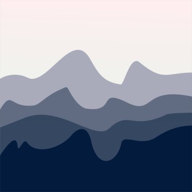 Gradyan dağlar manzara arka plan Vektör tasarım illüstrasyonuName