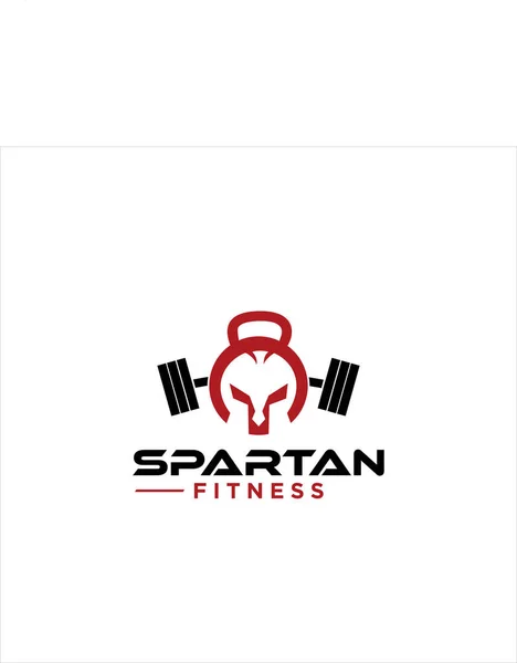 Spartan Fitness Logo Design Ginásio Spartanlogo Vector Logo Fitness Musculação — Vetor de Stock