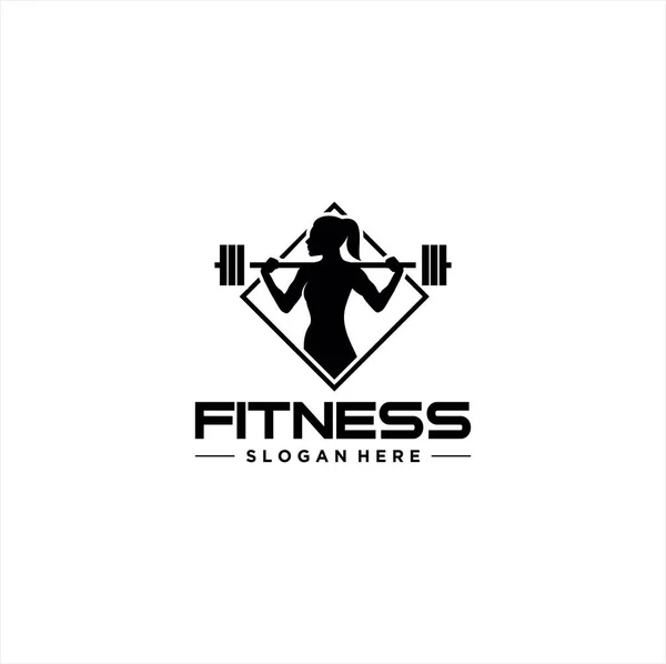 Logo Fitness Center Design Logotipo Esporte Fitness Gym Logo Ícone — Vetor de Stock