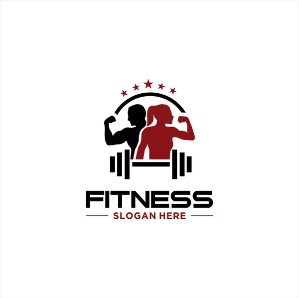 Logo Del Gimnasio Diseño Del Logo Deporte Fitness Logo Del — Archivo Imágenes Vectoriales