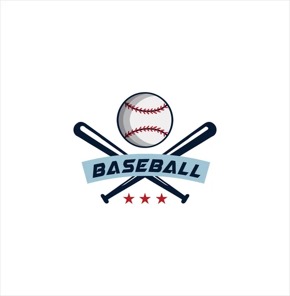 野球選手権のロゴデザインインスピレーション テンプレートロゴ 野球ロゴテンプレート 遊び心 トレーニングロゴデザイン スポーツロゴ — ストックベクタ