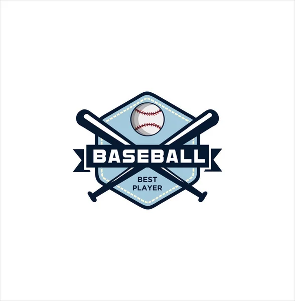 Дизайн Логотипа Чемпионата Бейсболу Логотип Шаблона Бейсбольный Шаблон Логотипа Bold — стоковый вектор