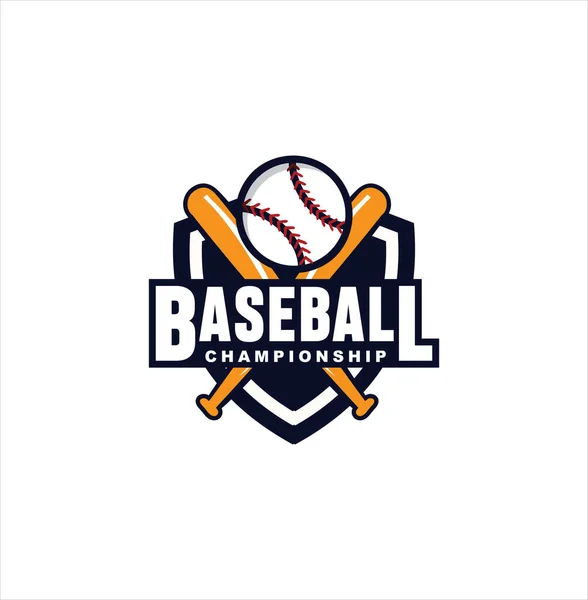 Logo Championnat Baseball Inspiration Design Logo Modèle Modèle Logo Baseball — Image vectorielle