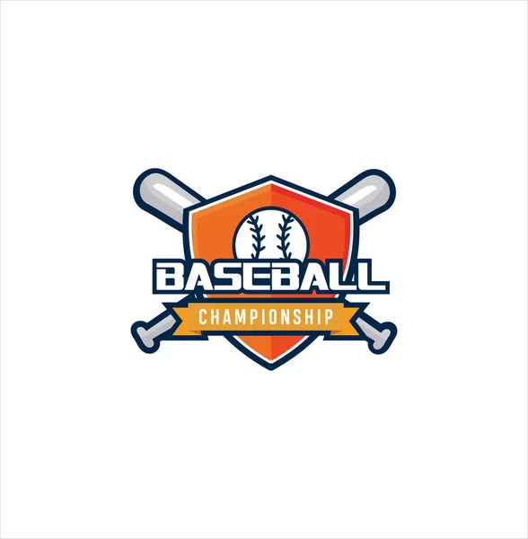 Logo Championnat Baseball Inspiration Design Logo Modèle Modèle Logo Baseball — Image vectorielle