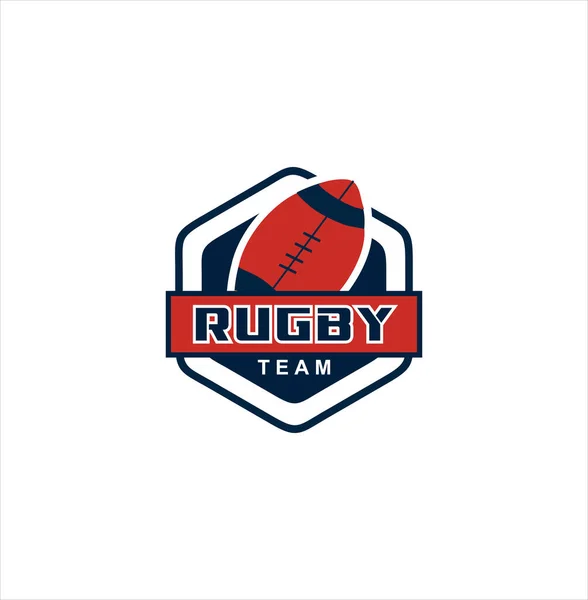 Logo Rugby American Logo Sport Illustration Vectorielle Stock — Image vectorielle
