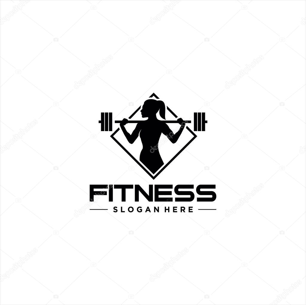 Fitness Center Logo . Sport and fitness logo Design . Gym Logo Icon Design Vector Stock