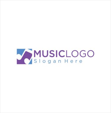 Müzik notası logosu tasarımı ilham verici. Kare Nota Logosu Tasarımı