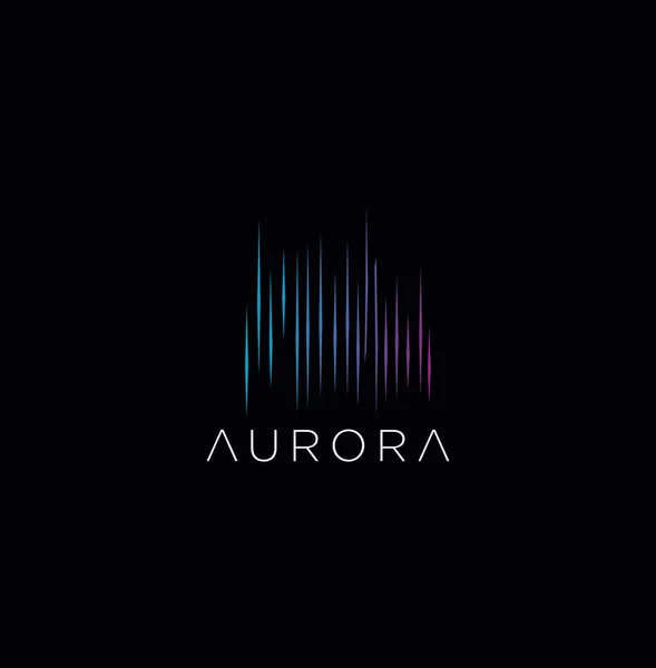 Векторный Вектор Дизайна Aurora — стоковый вектор