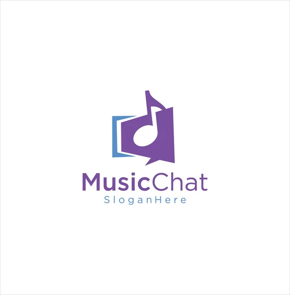 Nota Musical Bate Papo Logotipo Design Inspiração Chat Logo Design —  Vetores de Stock