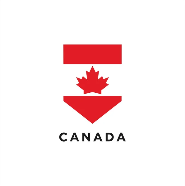 Maple Shield Logo Design Canadian Shield Logo Design Vector Illustration — Stock Vector