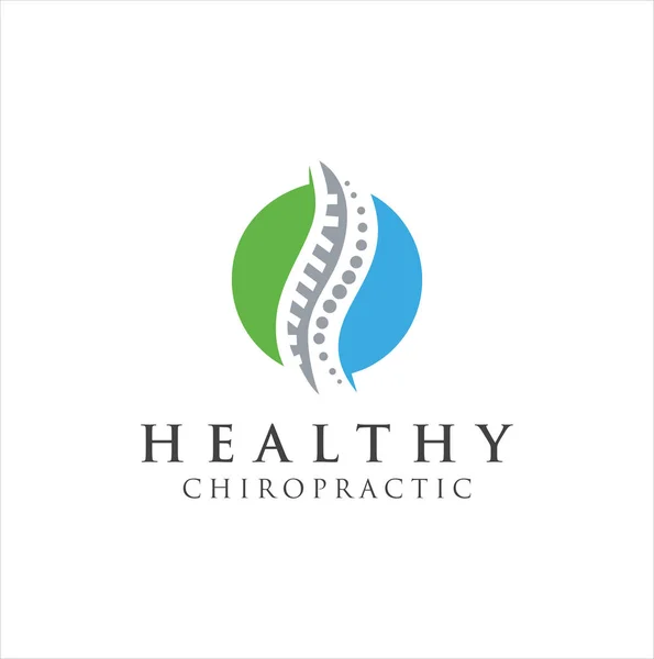 Chiropractic Logo Design Vector Illustration Pain Logo Spine Care Logo — Stock Vector