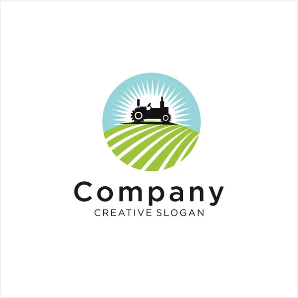 Landscape Logo Design Ilustração Stock Logotipo Jardim Logotipo Quinta Natureza — Vetor de Stock