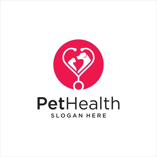 Pet Shop Logo Pet Logo Design Dog Cat Logo Animal — Stock Vector