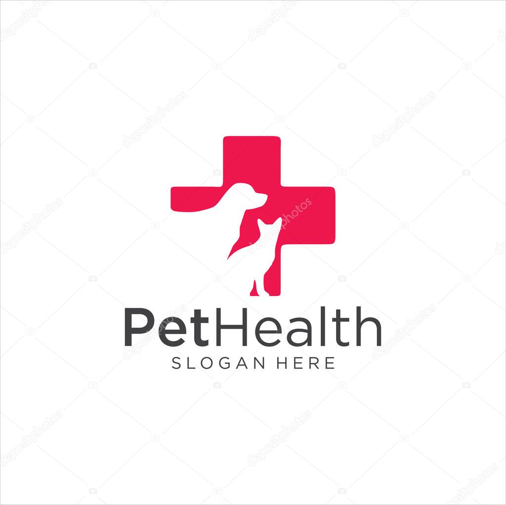 Pet Shop Logo . Pet logo design . Dog cat logo . Animal Pet Care Logo . Vet logo, Pet Store . Pet Health Logo