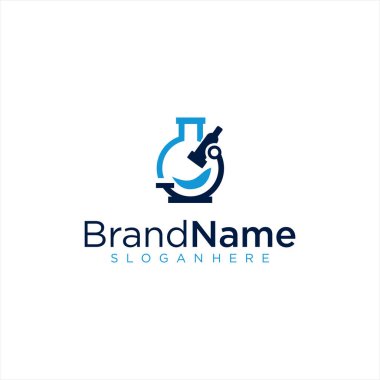 Laboratuar logosu. Mikroskop Tıbbi Laboratuar Logosu. Bilim Laboratuvarı Logo Tasarımı. Biyo organik laboratuvar logosu .