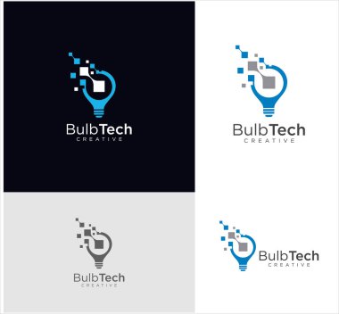 Ampul teknolojisi logosu, yaratıcı ampul logosu, ampul dijital logo teknolojisi fikri, ampul logosu tasarımı