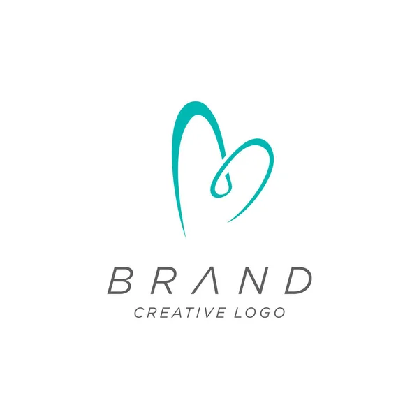 Heart Love Logo Design Vector Stock Логотип Знакомств Логотип Валентины — стоковый вектор