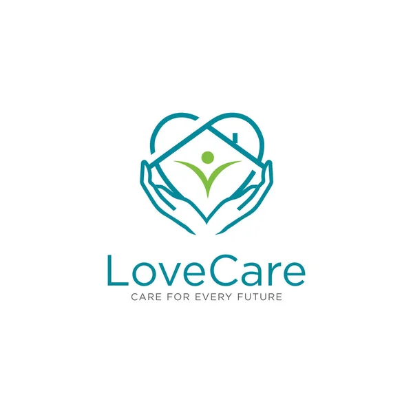 Caring Logo Design Vector Stock Illustration Care Logo Caring Hands — Stock Vector