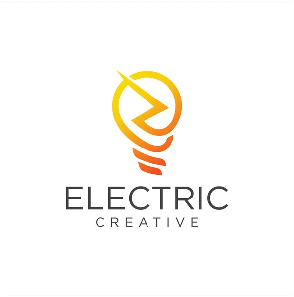 Logotipo Lâmpada Elétrica Ícone Vetor Design Stock Vector Logotipo Técnico —  Vetores de Stock