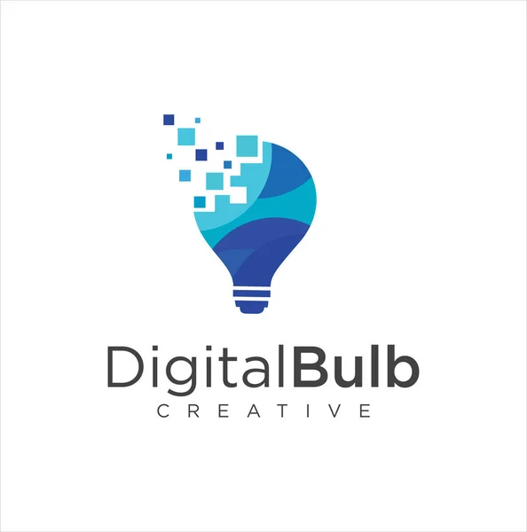Значок Логотипу Лампочки Логотип Творчої Лампочки Ідея Цифрової Технології Логотипу — стоковий вектор