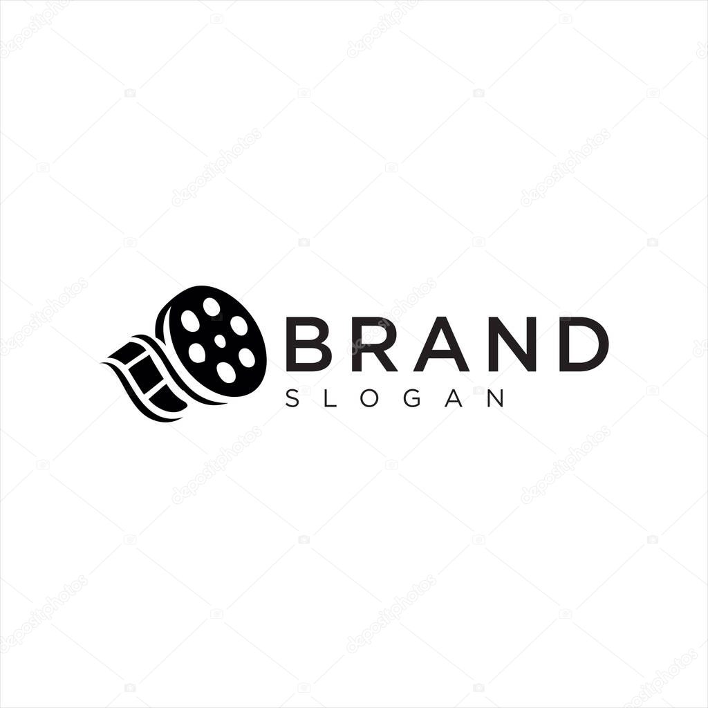 Cinema logo movie emblem template . Movie Production Logo .Film Camera Logo Template . film strip cinema , Videography Logo Images