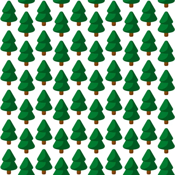 Vector seamless pattern of Christmas trees. Abstract christmas background for design. Gift wrap — Stock Vector