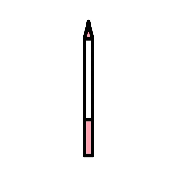Vector eyeliner icon with black stroke, pink fill — 스톡 벡터