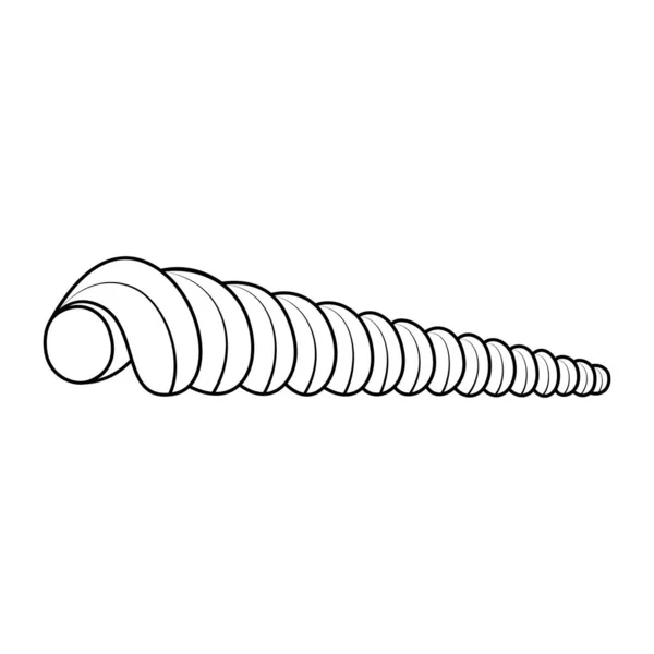 Векторная Ракушка Иконка Seashell Белом Фоне — стоковый вектор