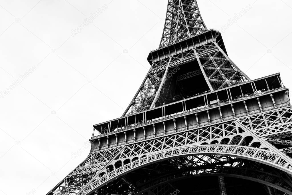Eiffel Tower Paris in Black and White
