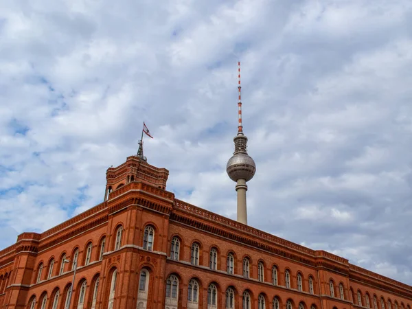 Berlin Deutschland 2019 Oktober Das Berühmte Rote Haus Und Der — Stockfoto