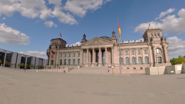 Κτίριο Reichstag Έδρα Του Γερμανικού Κοινοβουλίου Deutscher Bundestag Στο Βερολίνο — Αρχείο Βίντεο