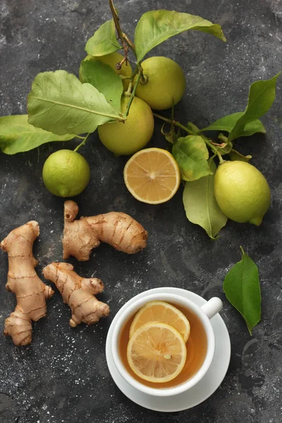 Teh Jahe Sehat Dengan Lemon — Stok Foto