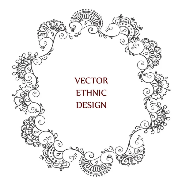 Patrón de henna tatuaje — Vector de stock