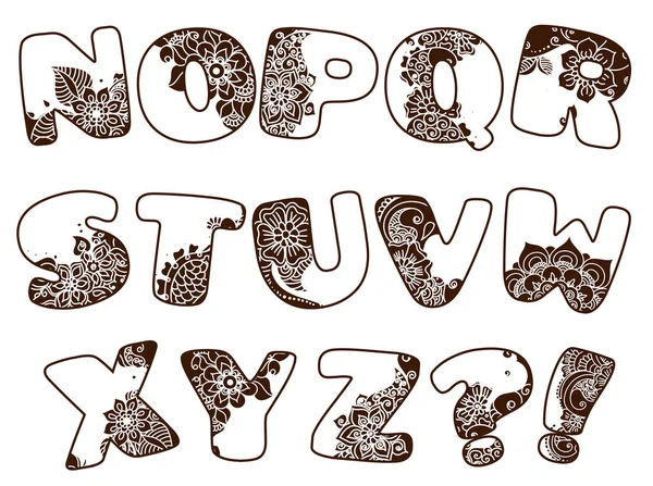 Alphabet vectoriel dessin animé — Image vectorielle