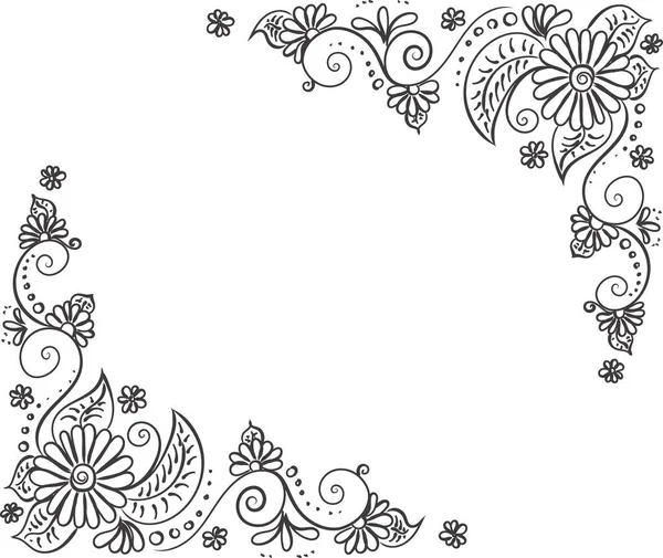 Abstract patroon van een henna tatoeage — Stockvector