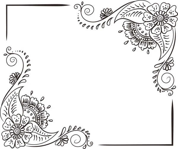 Abstract patroon van een henna tatoeage — Stockvector