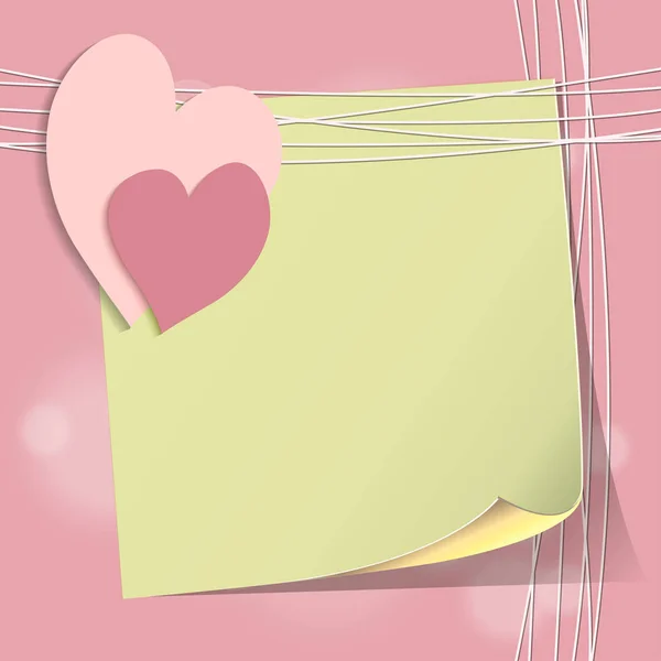 Bakgrund med hjärtan för kärleksbrev — Stock vektor