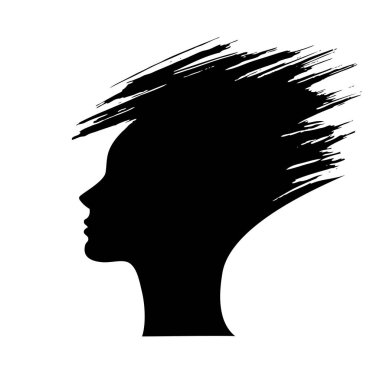 saç stili kadın silüeti başkanı