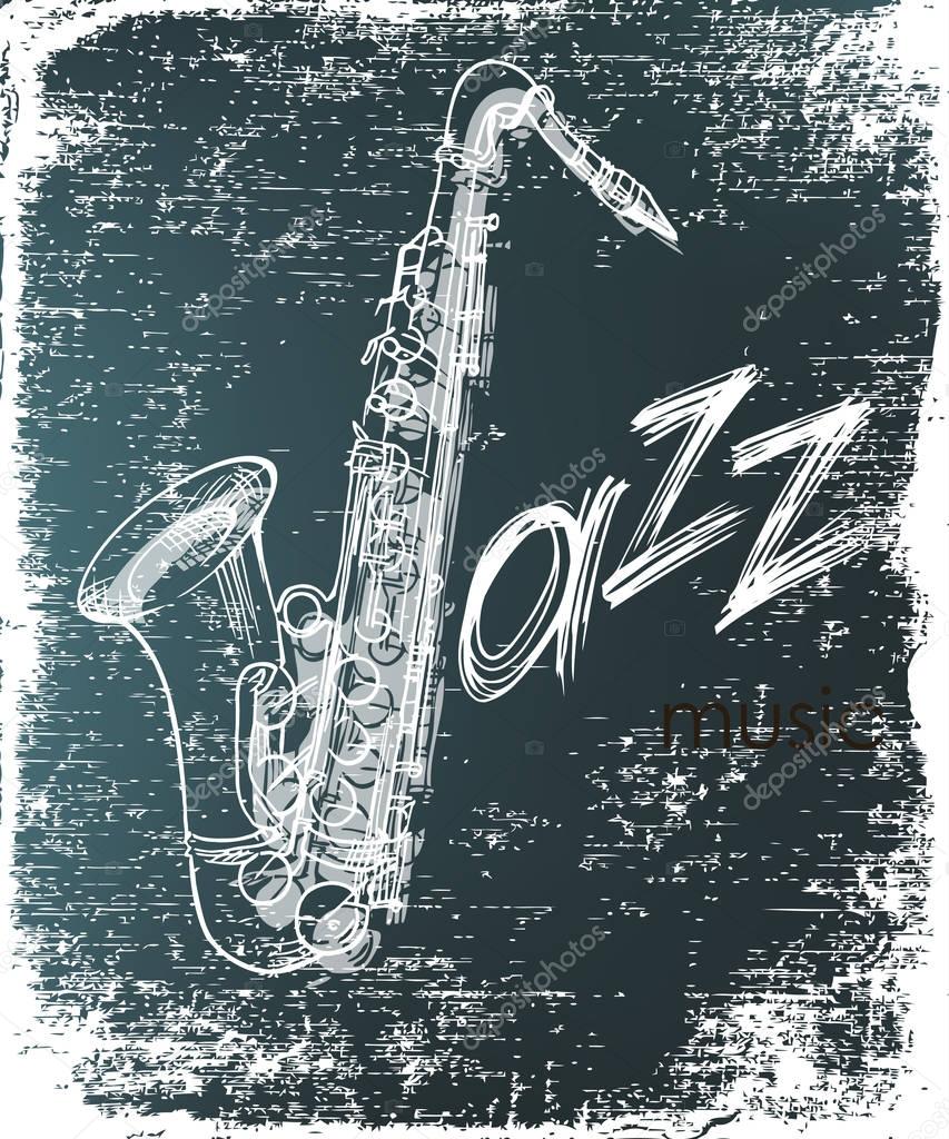 Poster for a concert with saxophone